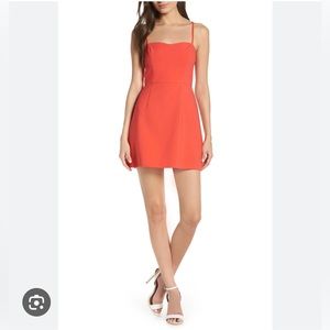 French Connection Whisper Sweetheart Dress in Red - New w/ Tags Size 2